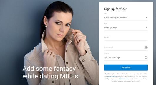MeetMilfy Registration